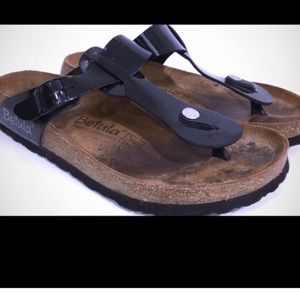 Betula by Birkenstock black sandals!